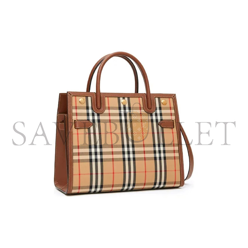 Bv*b*rry plaid single-shoulder crossbody tote bag 8025267 (26*20*13.5cm)